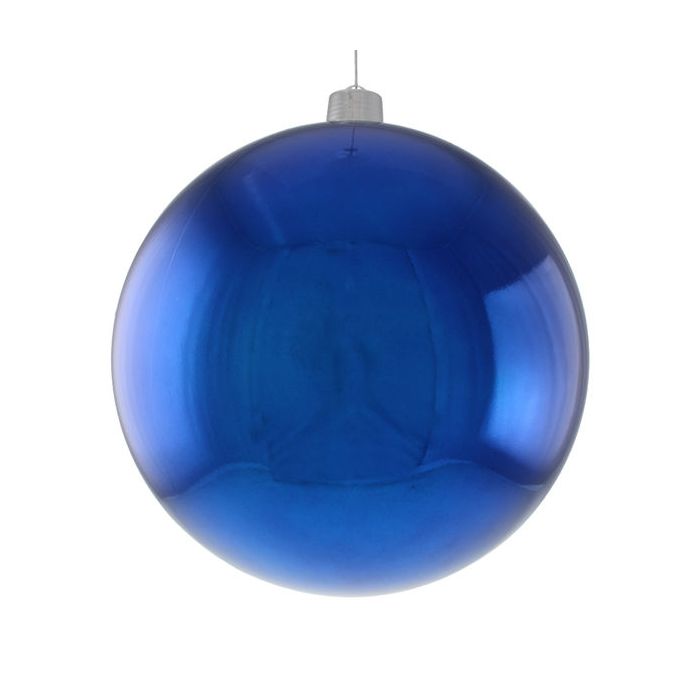 40cm Plastic Shiny Bauble Blue