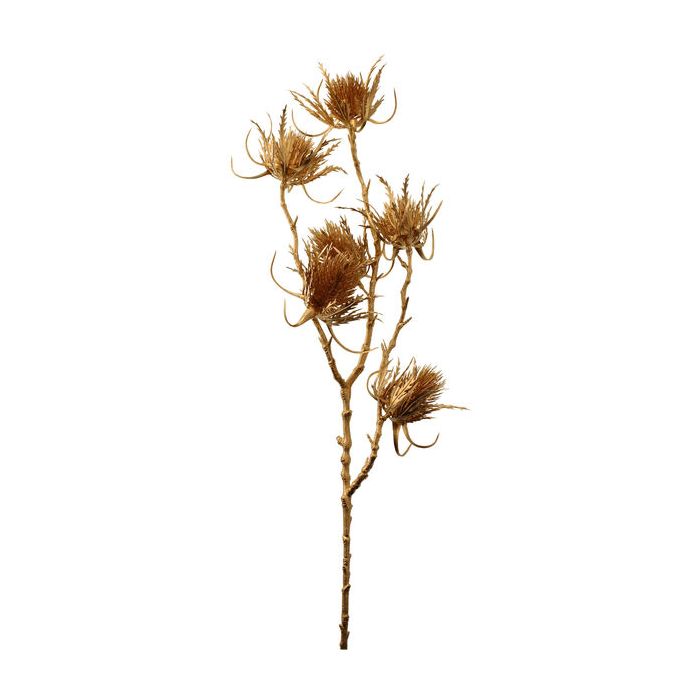 69cm Metallic Eryngium Spray Gold