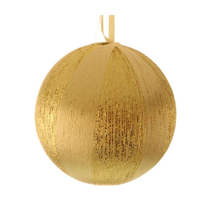 8cm Spun Metallic Bauble Gold/Champagne