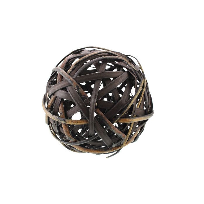 16cm Basketry Ball Dark Brown