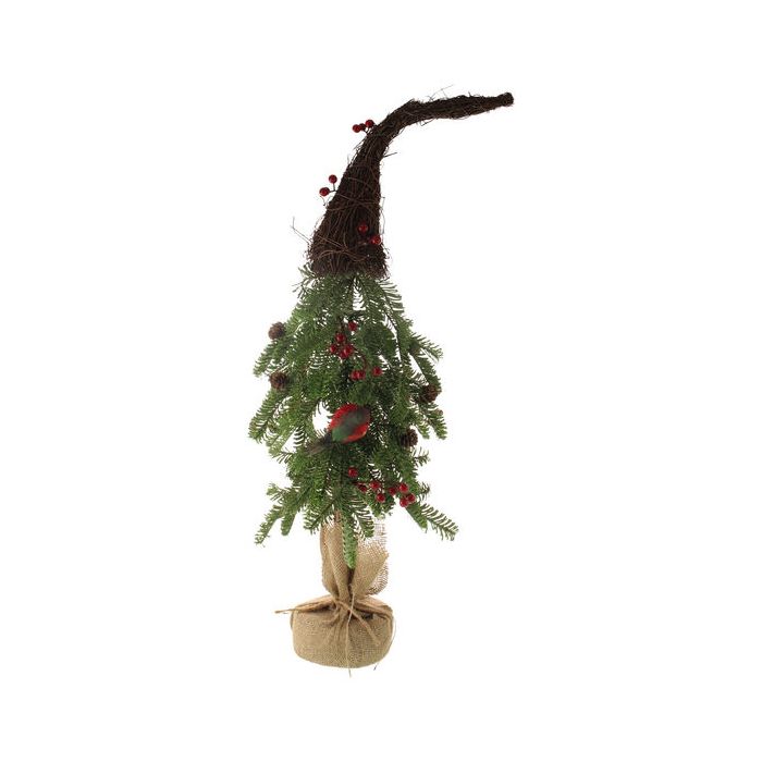 76cm Pine Tree with Berries and Twig Hat Green