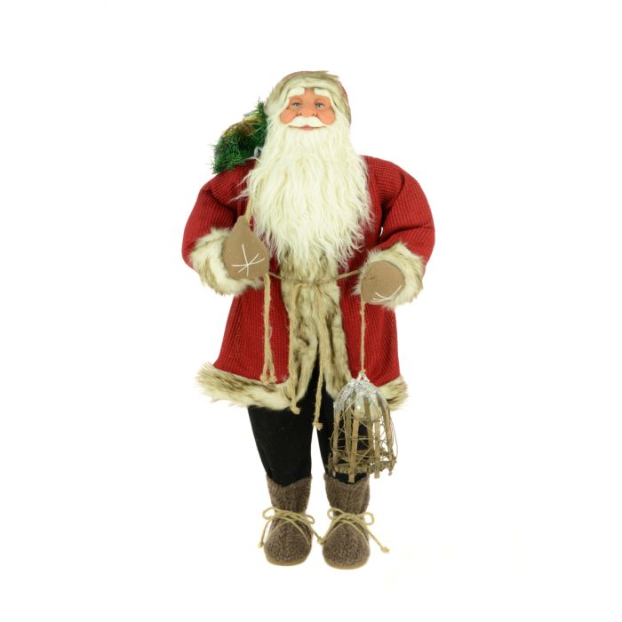 Rustic Santa 90cm Red/White