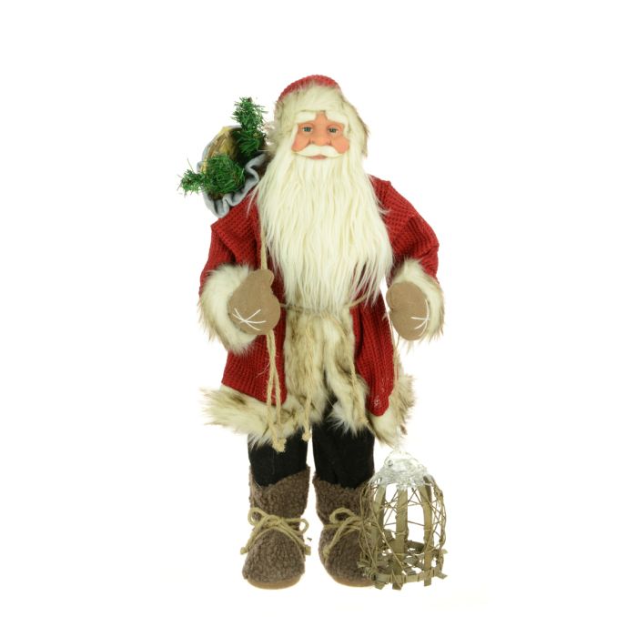 Rustic Santa 60cm Red/White
