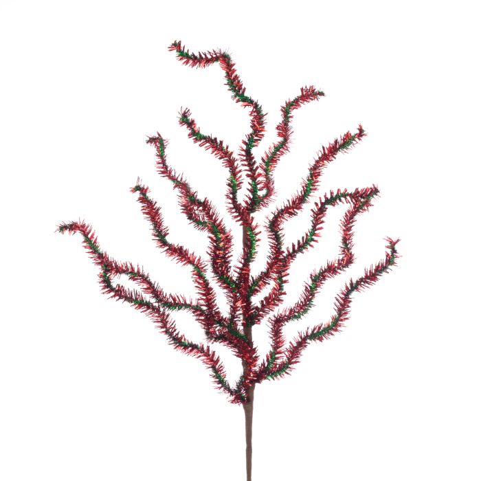 Tinsel Twist Spray 79cm Red/Green