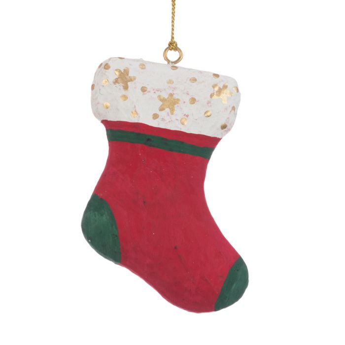 Papier Mache Stocking 10cm