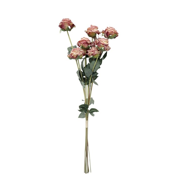 Artificial Dry Rose Bundle - Antique Mauve 72cm
