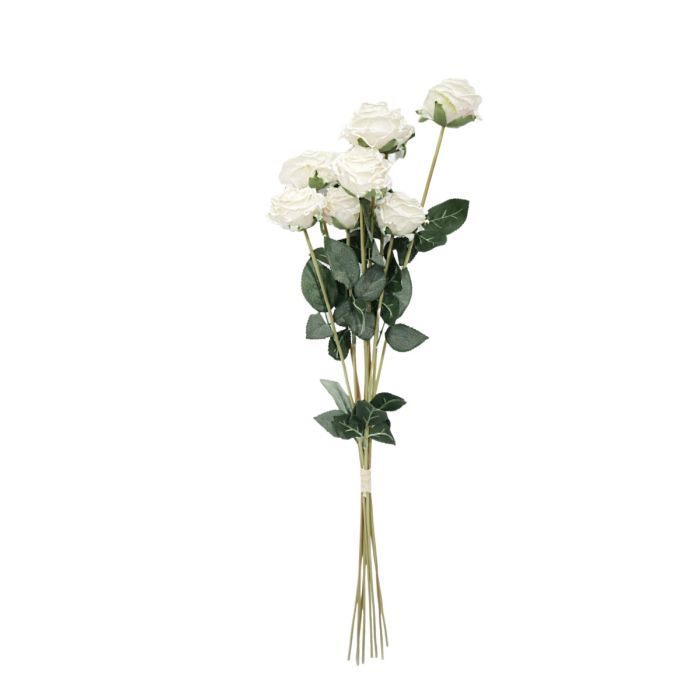 Artificial Dry Rose Bundle - Ivory 72cm