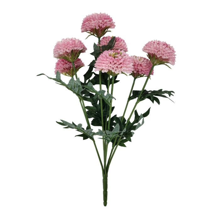 45cm Ball Chrysanthemum Bush Pink