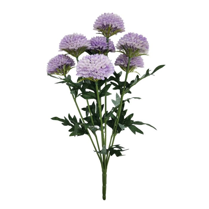 45cm Ball Chrysanthemum Bush Lilac