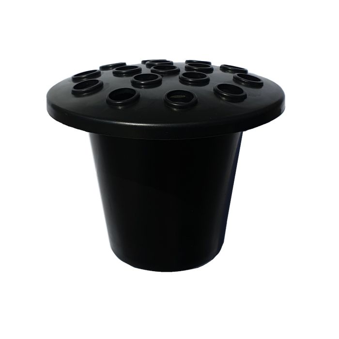 Black Grave Pot Filled 13cm Top Diameter