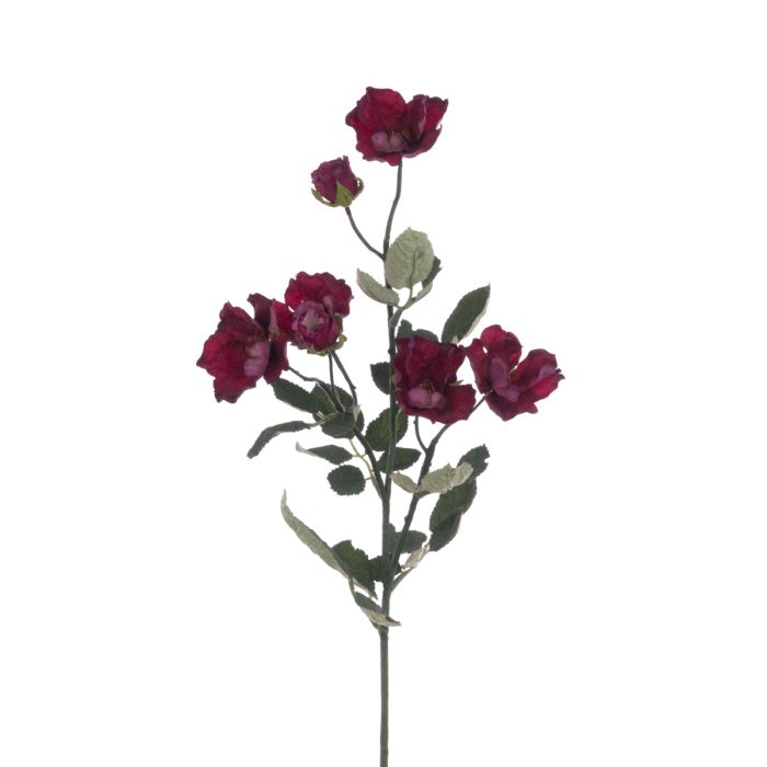 Eco Mini Rose Spray 69cm Burgundy