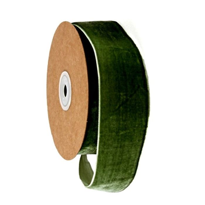 Velvet Ribbon 12mm x 10mtrs Dark Green
