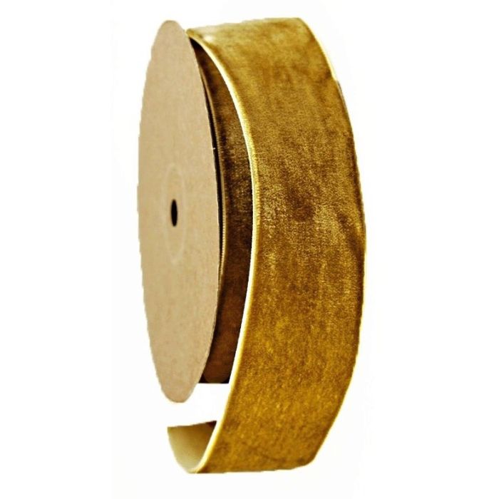 Velvet Ribbon 12mm x 10mtrs Gold