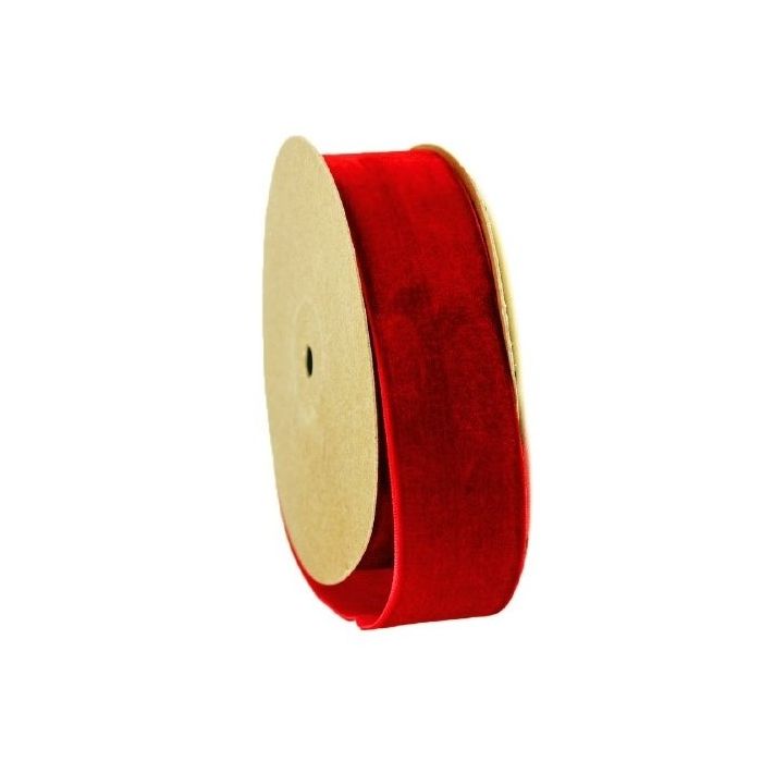 Velvet Ribbon 12mm x 10mtrs Red