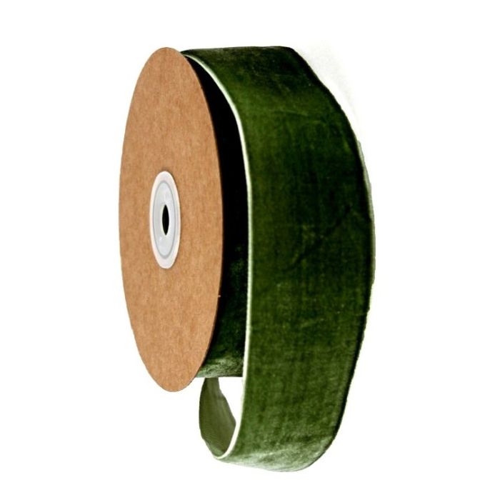 Velvet Ribbon 50mm x 10mtrs Dark Green
