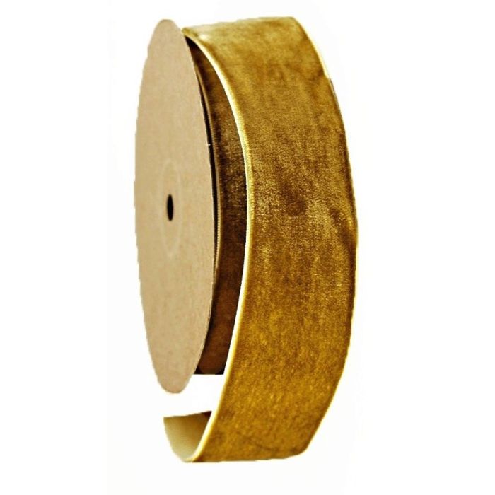 Velvet Ribbon 50mm x 10mtrs Gold