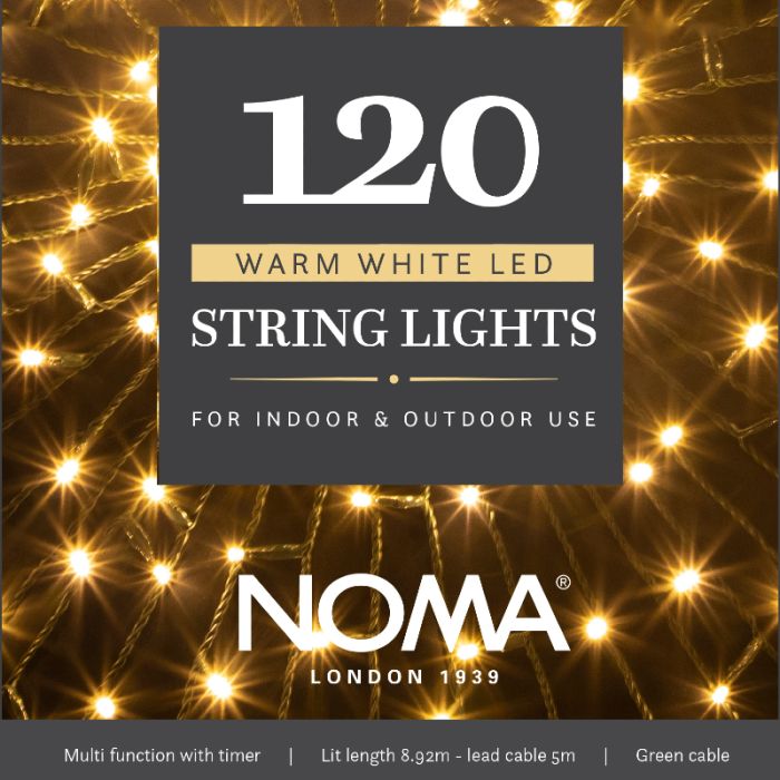 120 Warm White Multifunction String Lights