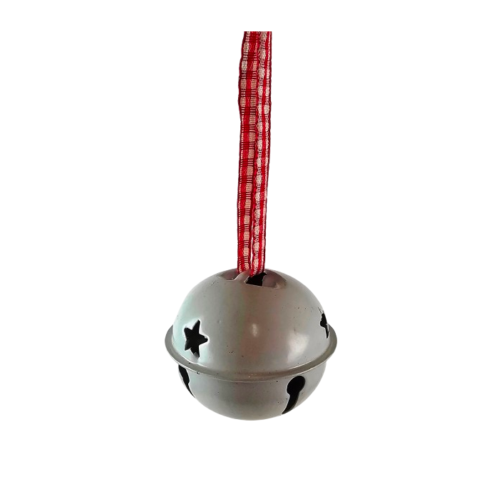 Cowbell Baubles White 5cm x 12pcs