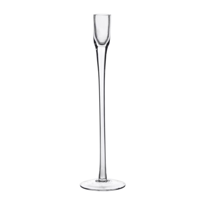 Glass Flute Candlestick 30cm