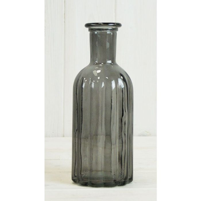 Smoky Grey Glass Bottle (19cm)
