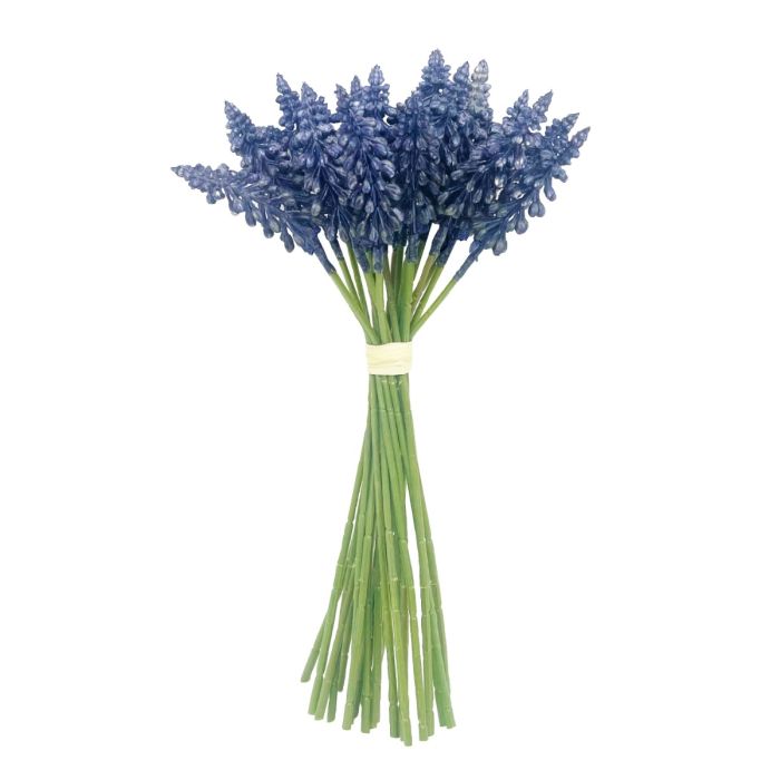 30cm Blue Muscari Stems Hand Tied