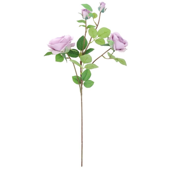 70cm Lilac Rose With 2 Buds Stem