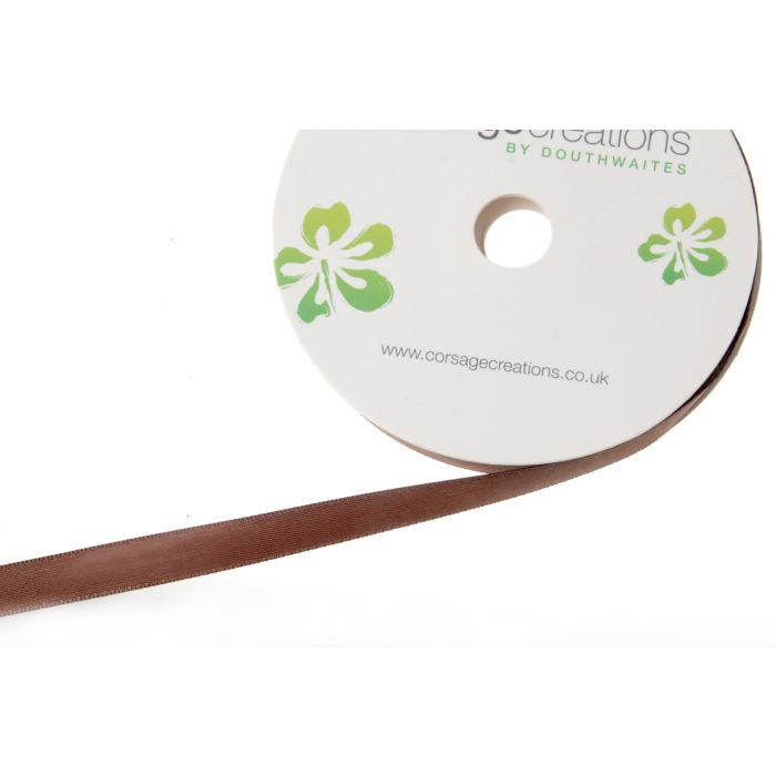 Double Face Satin 38mm x 20mtrs Brown