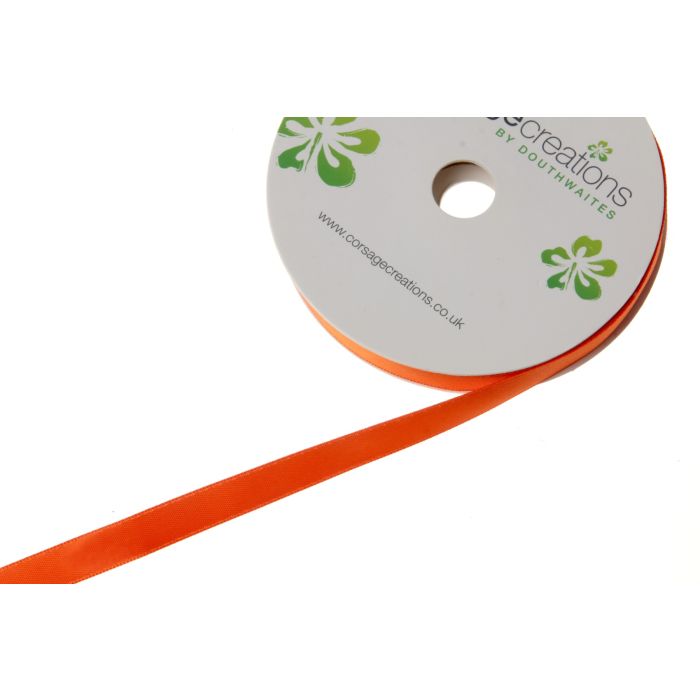 Double Face Satin 38mm x 20mtrs Orange