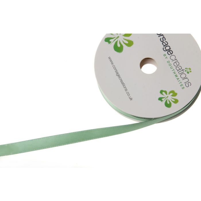 Double Face Satin 38mm x 20mtrs Sage Green