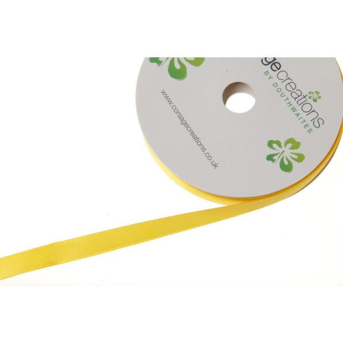 Double Face Satin 38mm x 20mtrs Yellow