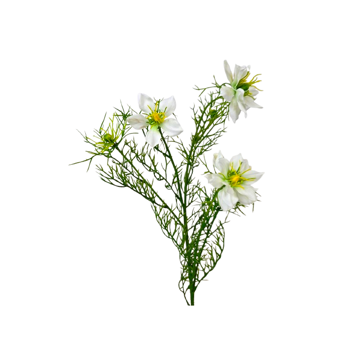 Artificial Nigella Spray 69cm White