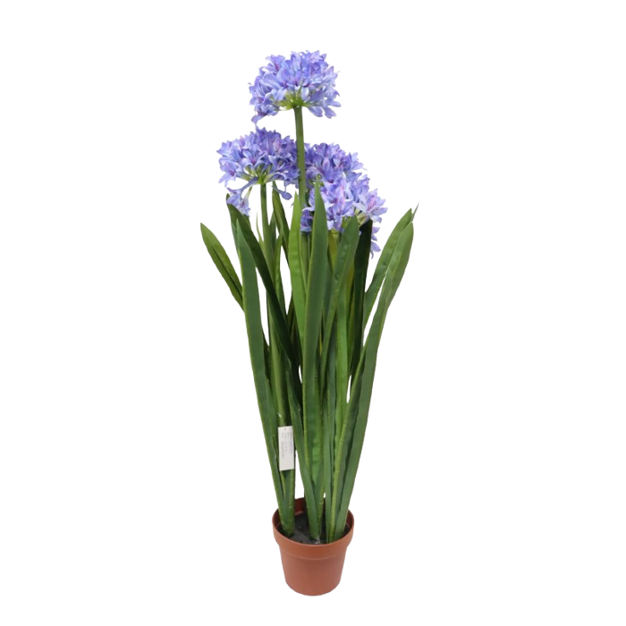 Artificial Agapanthus Plant Blue 103cm
