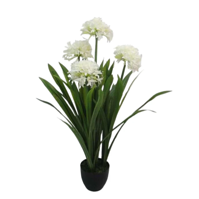 Artificial Agapanthus Plant White 103cm
