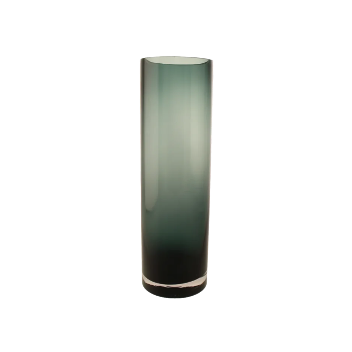 40cm 50% Recycled Glass Cylinder Smokey