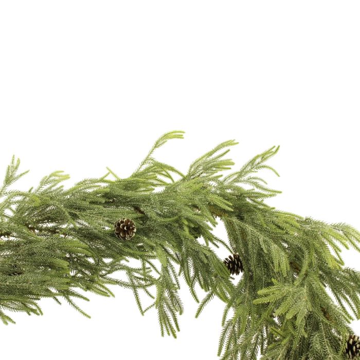 180cm Snowy Norfolk Pine Cascading Garland