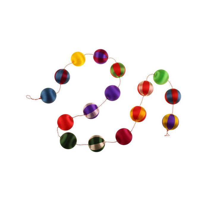 180cm Harlequin Ball Garland Mixed