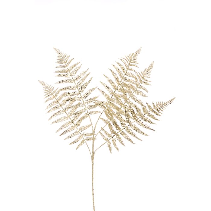 Sequin Fern Spray 86cm Gold