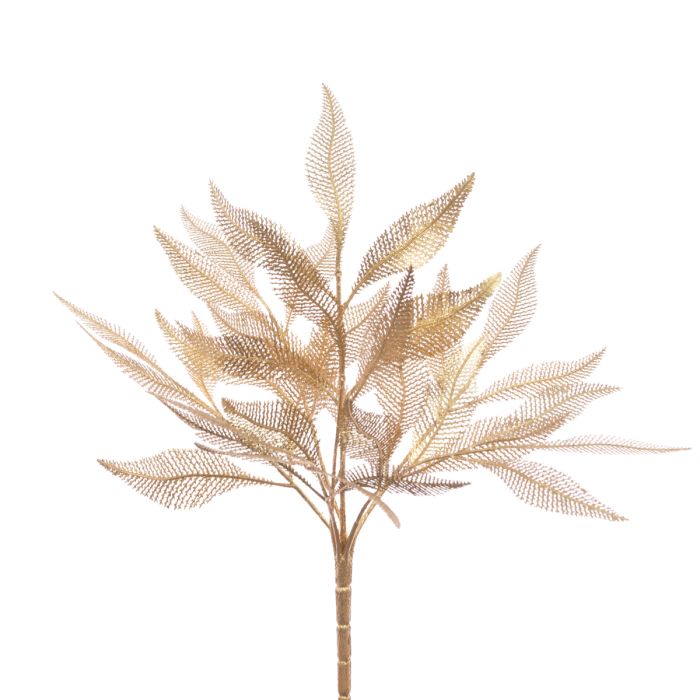 Sparkle Leaf Bush 41cm Gold