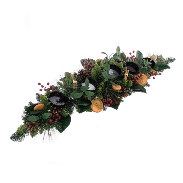Pine C/Holder W/Orange Slices 122cm