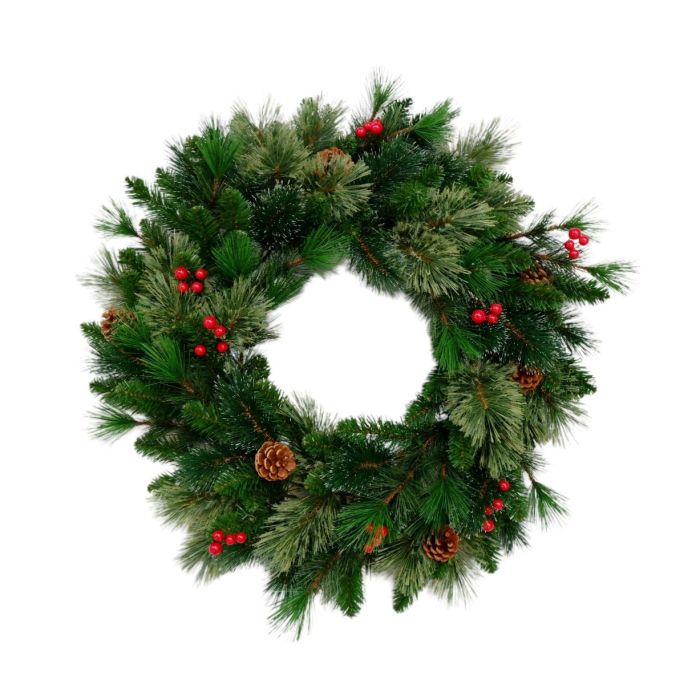Fantastic Pine Wreath - Green (130 tips, 60cm diameter)