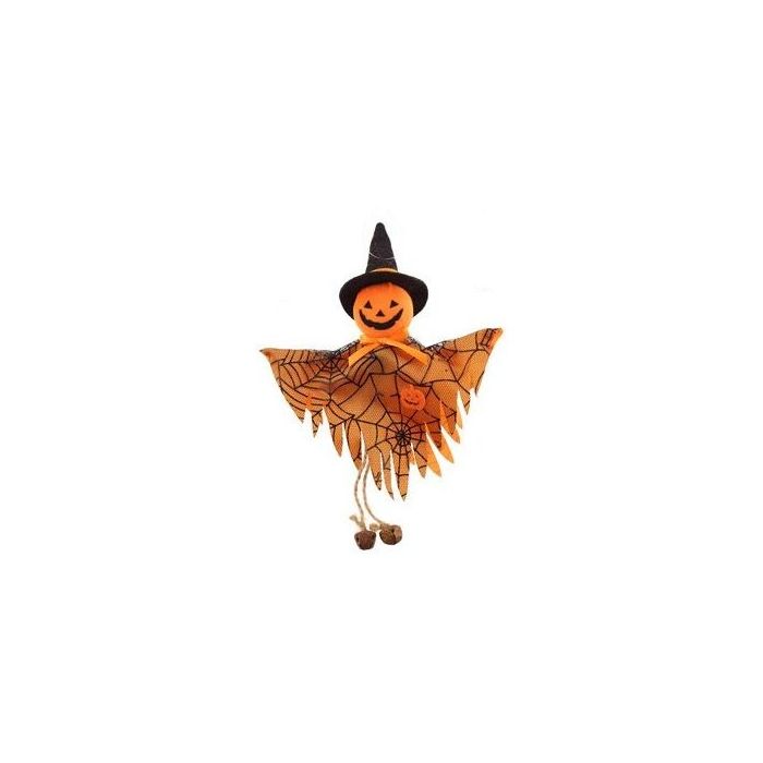 23cm Pumpkinface Ghost Hanger (N50653)