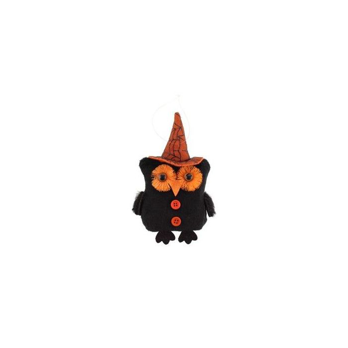 15cm Fabric Halloween Owl Hanger Orange (N50652)