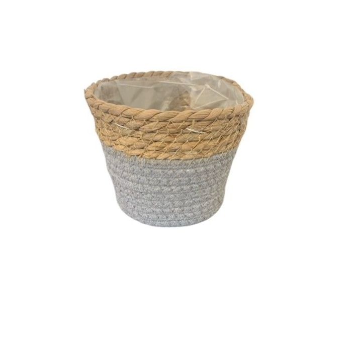 Seagrass Two Tone Pot Cover 12 x 10cm