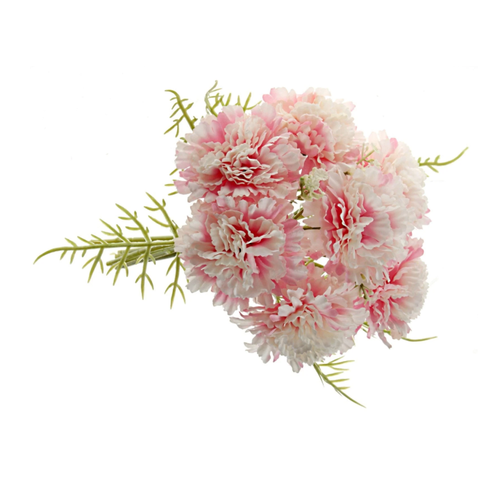 Carnation Bush 37cm - Pink/White