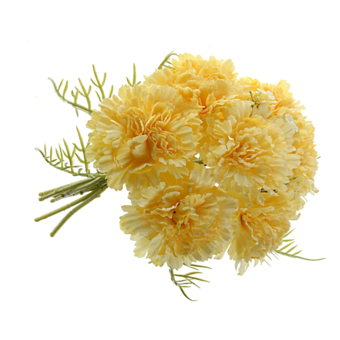 Carnation Bush 37cm - Yellow