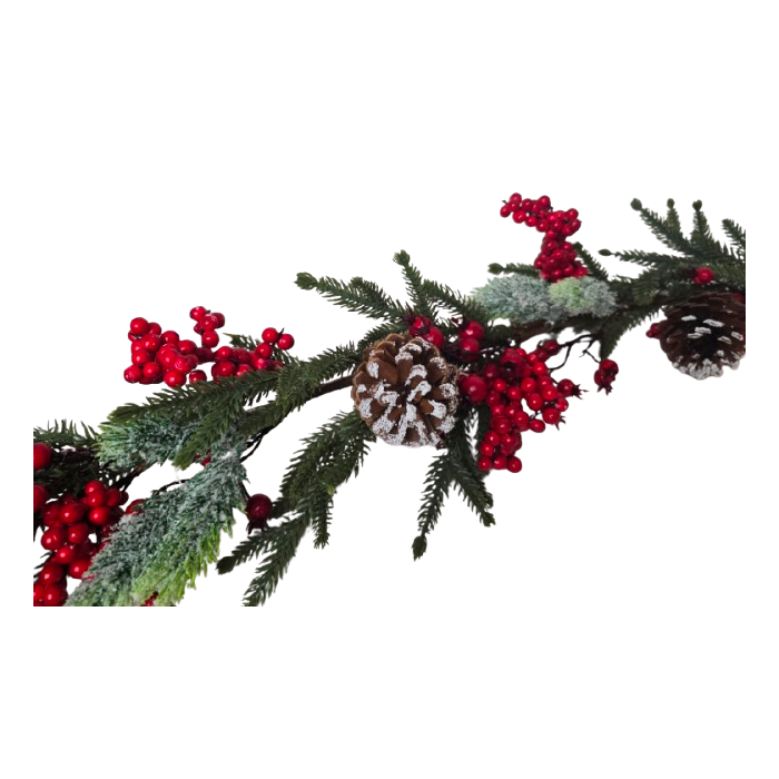 Winter Berry & Pinecone Garland 180cm