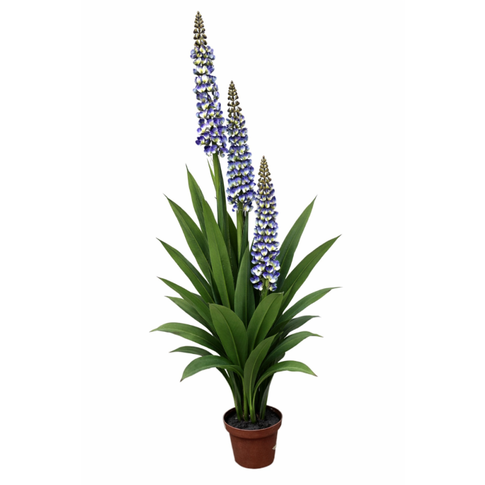 Artificial Real Touch Lupin Plant Blue/Green 150cm