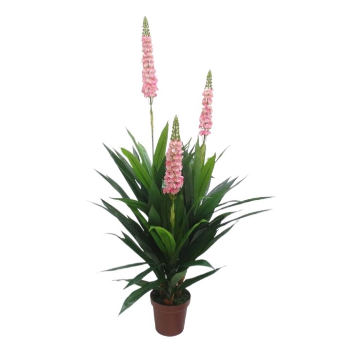 Artificial Real Touch Lupin Plant Pink/Green 150cm