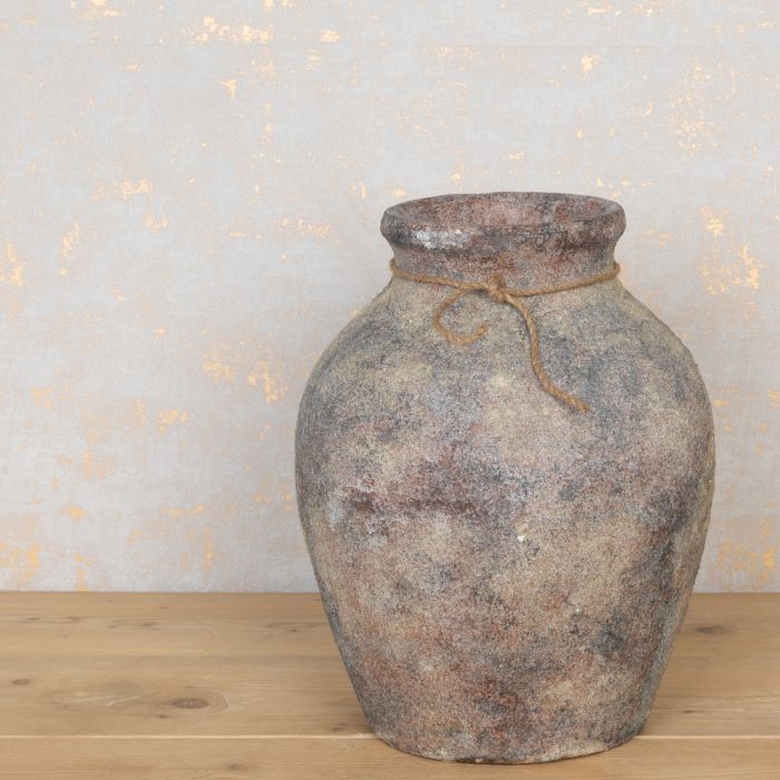 Mia Aged Stone Vase 38cm NOT Watertight