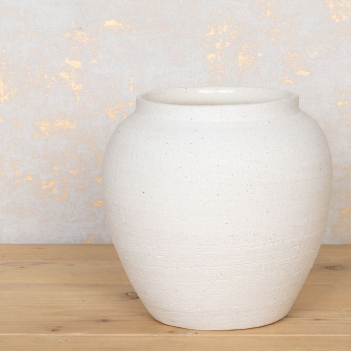 Zen White Ceramic Vase 22cm Watertight